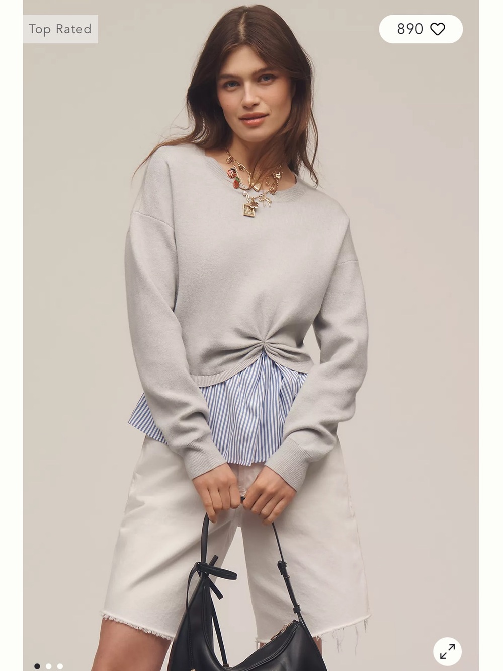 Anthropologie Gemini Twofer pullover sweater by Maeve